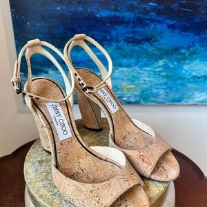Jimmy Choo Beige Cork Heels